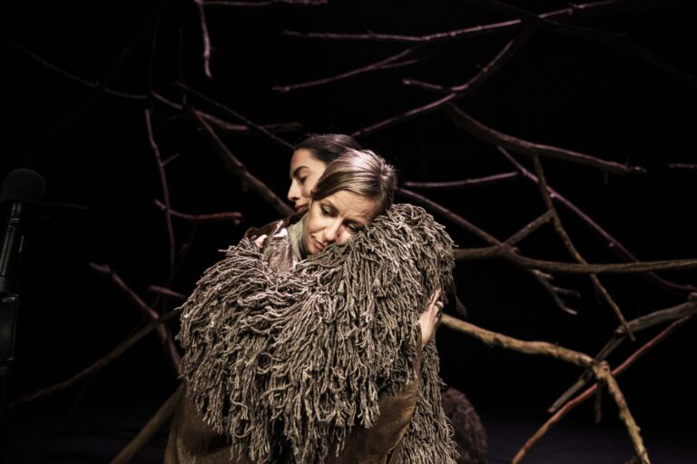 Iveta Pagáčová a Sandra Lasoková v inscenácii Vizičlovek (vodný ember).